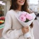 Букет 3 розовых пиона