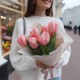Букет 7 розовых тюльпанов