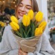 Букет 7 желтых тюльпанов