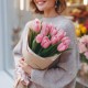 Букет из 13 розовых тюльпанов