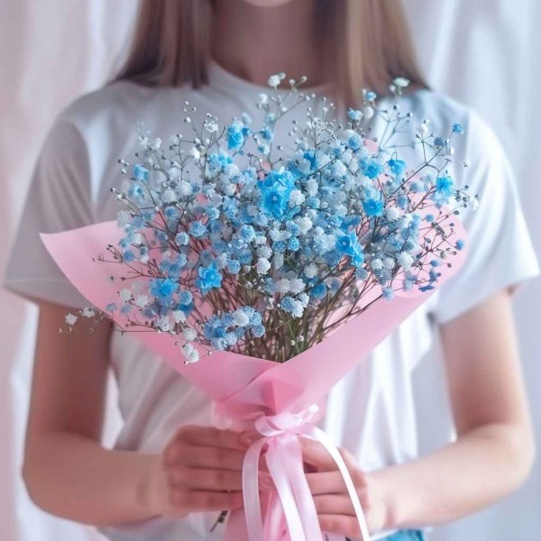 5 бело-голубых гипсофил