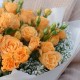 Букет 9 оранжевых кустовых роз